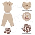thumbnail image 3 of Disney Baby Boys 3-Piece Rib Pant Set – Short Sleeve Polo Bodysuit, Ribbed Jogger Pants & Socks – Mickey Mouse, Winnie the Pooh & Dumbo – Sizes (0-9M), 3 of 8