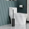 thumbnail image 2 of 304 Vertical Matt Black Toilet Brush Holder Stainless Steel Cleaning Tool Floor-Standing Toilet Brush Sets Bathroom Accessories, 2 of 8