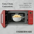 thumbnail image 5 of Farberware 1.1 cu ft Microwave Oven,1000W Countertop Microwave Oven with Auto Cook Menu, Red, 5 of 6
