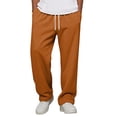 thumbnail image 4 of Resicozy Baggy Sweatpants Men Casual Straight Wide Leg Fleece Sweat Pants Athletic Workout Gym Jogger with Pockets Orange L, 4 of 7