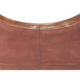 thumbnail image 6 of DecMode 12" Brown Leather Handmade Curved Box Style Single Slot Magazine Holder with Buckle Handles, 6 of 14