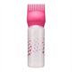 thumbnail image 1 of Botella aplicadora de tinte para el cabello con peine, control de bomba preciso para uso en salones y en casa, color rojo rosado., 1 of 5