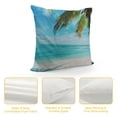 thumbnail image 4 of Orinice Palm Tree Beach Tropical Graphic Decorative Throw Pillow Cover for Home Couch Living Room Bed Sofa 12x12in, 4 of 5