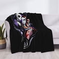 thumbnail image 3 of Goofa The Nightmare Before Christmas Pattern Fleece Throw Blanket for Couch, Soft Checkered Flannel Blanket for Sofa, Warm Cozy Decorative Blanket Fall Decor Gift-50"x40", 3 of 6