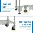 disassembly and assembly NSFCertified Steel Wire Shelving with Wheels
