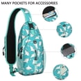 thumbnail image 2 of Crossbody Sling Backpack for Women Men Happy Dolphin Floaty Shoulder Sling Crossbody Casual Chest Bag for Travel Sports Running Hiking, 2 of 5