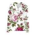 thumbnail image 6 of Qepwsc Tops for Women Long Sleeve Tops Casual Shirts Floral Print Going Out Top Tunic Shirts Quarter Button Front Top Basic Tees Graphic Blouses Tops Shirts Loose Fits Sweatshirt for Women, 6 of 6