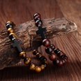 thumbnail image 3 of Oración hombres cuentas de madera de piedra Natural Rosario hematita pulseras cruzadas Onyx Pulsera de meditación mujeres joyería de Yoga Homme Pulsera, 3 of 5