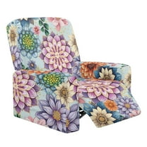HELLHERO Boho Mandala Flower Print Recliner Seat Covers for Reclining Chair Lazyboy Recliner Chair Cover with Handle Opening Lift Chair Covers with Side Pockets
