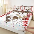 thumbnail image 4 of Erosebridal Kids Baseball Sport Bed Sheets,Boys Ball Gamer King Sheets For Ice Cream Baseball Lover 4pcs, 4 of 6