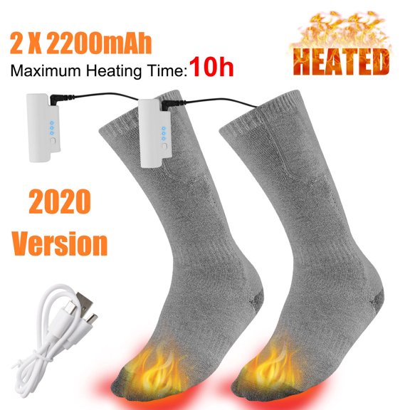 Liwarace Electric Heated Socks Men Women Winter Thermal Warm Rechargeable Battery Skiing