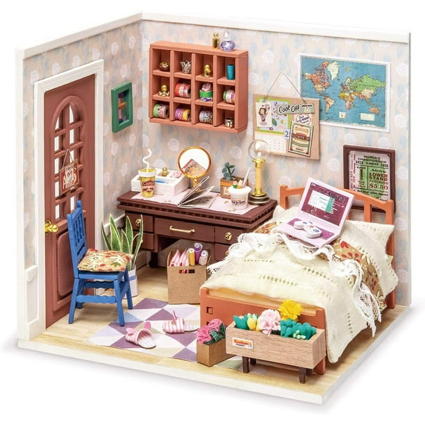 Robotime Rolife Diy Book Nook Maison de poupée miniature en bois