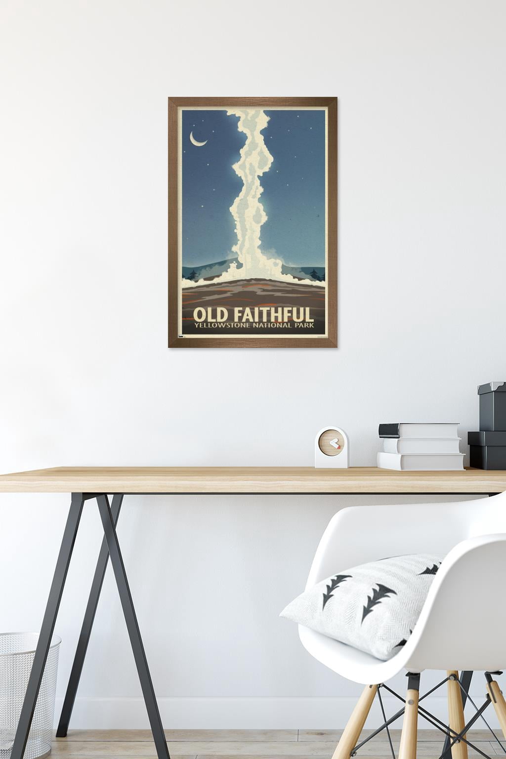 Old Red Truck - Old Faithful Wall Poster, 14.725" x 22.375" Framed