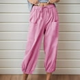 thumbnail image 2 of Sngxgn Womens Yoga Sweatpants Wide Leg Lounge Pants Drawstring Workout Comfy Joggers Pants with Pockets(Pink,XXL), 2 of 8