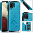 thumbnail image 2 of Phone Case for Samsung Galaxy A42 5G with Tempered Glass Screen Protector Card Holder Wallet Cover Stand Flip Leather Cell Accessories Glaxay A 42 G5 Gaxaly 42A S42 4G 2021 Cases Women Men Blue, 2 of 14