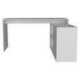 thumbnail image 4 of DeeHome Lyncliff 1-Drawer 2-Shelf L-Shaped Office Desk White, 4 of 7