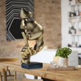 thumbnail image 3 of Gold Large Thinker Statue Abstract Art Resin Sculpture for Home and Office Decor, 3 of 7