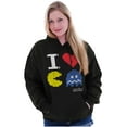 thumbnail image 4 of Pixelized Retro Game I Heart PACMAN Hoodie Sweatshirt Women Men Brisco Brands M, 4 of 6