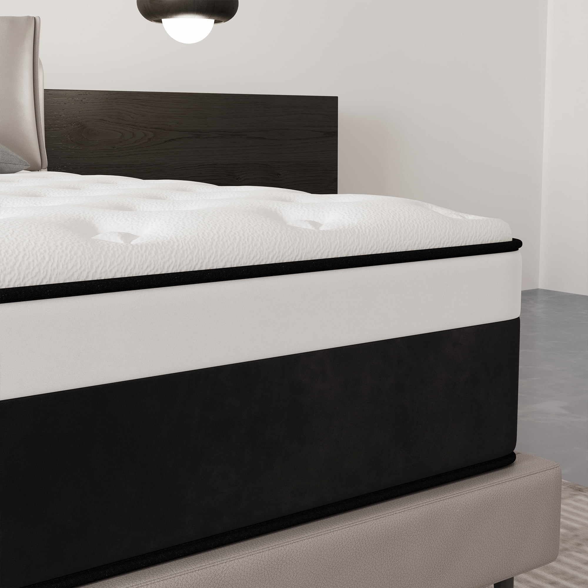 OPV Twin Mattress 14-inch Hybrid Mattress Medium-Firm Bed Mattress in a Box Individually Pocketed Springs Memory Foam Layers Motion Isolation & Comfort Sleep