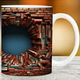 thumbnail image 6 of Clearance Glass&Bottle under $10,3D Bookshelf Mug 3D Effect Books Mugs Cool Birthday Christmas Gifts For Him Her White Ceramic Mug 11oz, 6 of 8