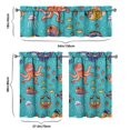 thumbnail image 6 of Kitchen Curtains 36 Inch Short - 3 Panel Set, Shark Whale Dolphin Ocean Theme, Rod Pocket Window Curtain, 100% Polyester for Nautical Farmhouse Kitchen, Easy Wash, 6 of 6
