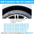 thumbnail image 5 of Unique Bargains Universal 190T Polyester Spare Tire Cover for Jeep Trailer RV SUV Truck Wheel Black-14 Inch, 5 of 6