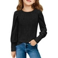 thumbnail image 2 of FDDMis Girls Size 16 Clothes Girls Puff Long Sleeve Shirts Kids Fashion Ribbed Knit Tops Blouse 514 Years Girls Sweater Shirts, 2 of 6