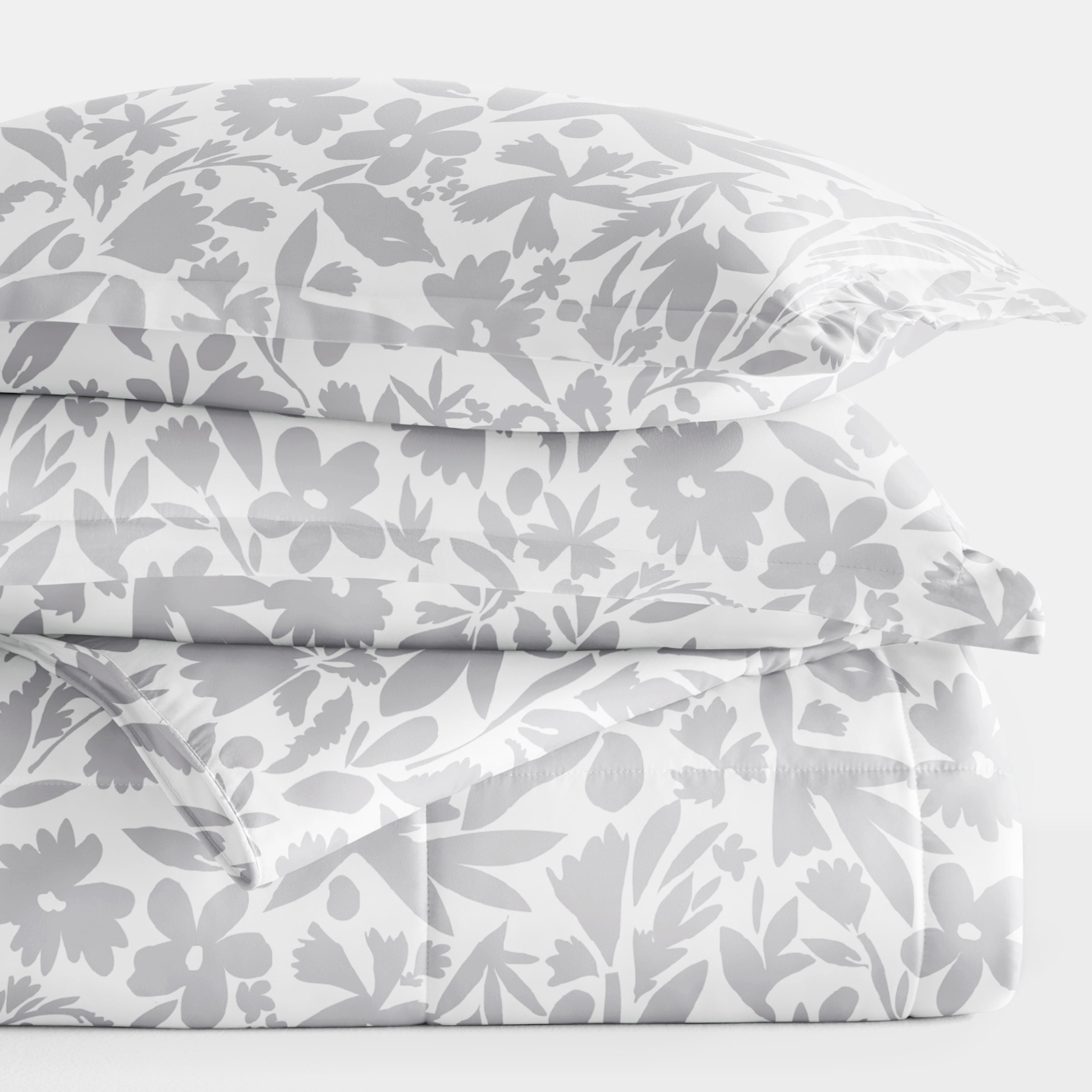 All Season Ultra Soft Comforter Set Down-Alternative Bedding in Abstract Garden for Full/Queen Size by Comfort Canopy