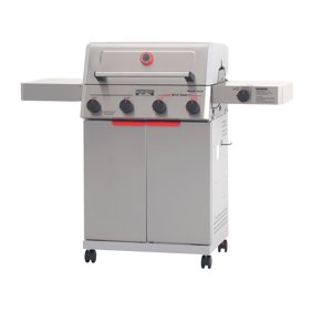 Monument Grills 4  1 Burner Propane Gas Grill,49,000 BTU Stainless Steel Outdoor Patio Barbecue Grill with Folding Shelves and Flip Rack,Mesa II 415BZ