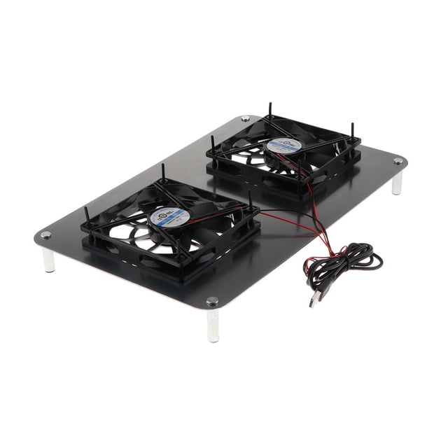 Ventidor Enfriador Radiador Alimentación USB Control de Temperatura de Disipación Silenciosa para R8500 / R6220 / R6900 / Gris pteado Macarena Soporte de enfriamiento de doble enrutador