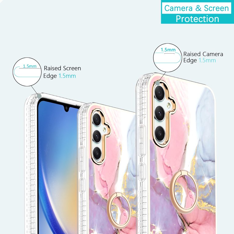 Shorogyt for Samsung Galaxy A54 5G Case for Women Girls Teens Designer  Square Fashion Cute Cases with Ring Stand Holder and Lanyard Stylish  Aesthetics