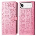 thumbnail image 1 of Funda Cartera FOXDOCK para iPhone Air , Flip PU con Relieve de Gatos y Perros, Tarjetero y Soporte, 1 of 6