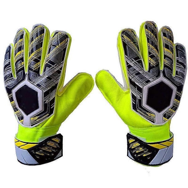 SZTXJ Kids Football Gloves, Anti Slip and Wear-resistant Latex Gloves for Football Match Training Green(#8)