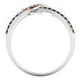 thumbnail image 4 of Solitaire with Accents Engagement Ring for Women - 0.22ct Simulated Red Diamond in 14K White Gold Promise Ring, 4 of 7