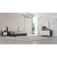 thumbnail image 4 of HomeRoots 50 x 60 x 80 in. Queen Size Dark Gray High Gloss Bed Frame with Faux Leather Headboard, 4 of 9