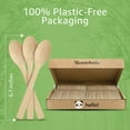 thumbnail image 4 of Ibambo Natural Bamboo Spoons, Disposable Utensils, Party Cutlery Flatware, 2400 Set, 4 of 9