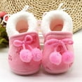 thumbnail image 2 of Girls Kids Cute Bow Slippers with Warm Plush Fleece House Slip-on Shoes, 2 of 6
