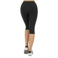 thumbnail image 5 of KOGMO Womens Premium Cotton Comfortable Stretch Capri Leggings 15in Inseam 3-Pack, 5 of 5