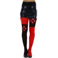 thumbnail image 7 of ToBeInStyle Women's Checkered w/ Four Diamonds Print Tights - Red/Black - One Size, 7 of 7