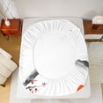 thumbnail image 5 of Castle Fairy Kids Teens Adults Sakura Crane Twin Sheet Sets,Black Red Bedding, 5 of 7