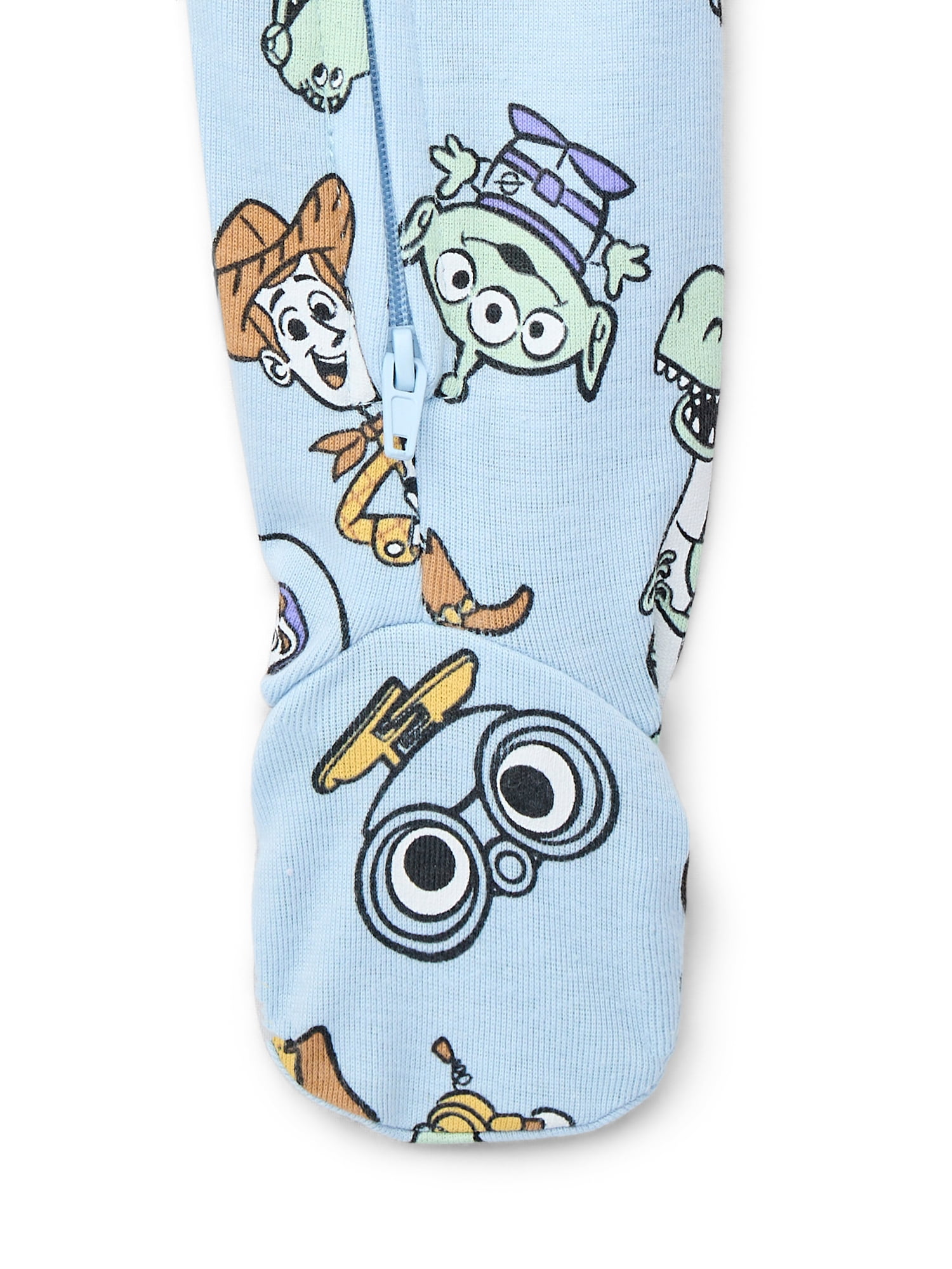 Toy Story Baby Boys or Girls Two-Way Zip Front Footed Pajama One-Piece, Sizes 0-6/9M