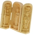 thumbnail image 3 of KLKCMS Handcraft Wooden Statue Tibetan Buddha Boxwood Carving Statue Box -4 -4, 3 of 9