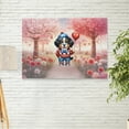 thumbnail image 2 of Happy Valentine’s Day Adorable Bernese Mountain Dog Puppy Holding Heart Balloon Horizontal Matte Canvas Poster Berner Lover Gifts Wall Art Home Decor - 00030, 2 of 5