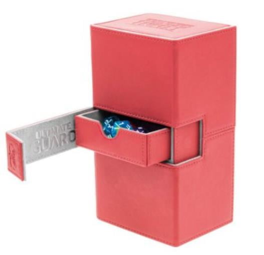 Red Deck Box Twin Flip N Tray Xeno 160 Card Game 