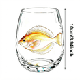 thumbnail image 4 of 3D Goldfish Glass Cup Drinkware, Artistic Ocean Glass for Lovers, Creative Coastal Decor Gifts for Birthday, Wedding, Christmas, New Year, 4 of 5