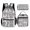 Tribal Mask Grid, variant on 3-in-1 Backpack Set, Includes Bookbag, Insulated Lunch Bag, and Pencil Case,Tribal Face Frenzy