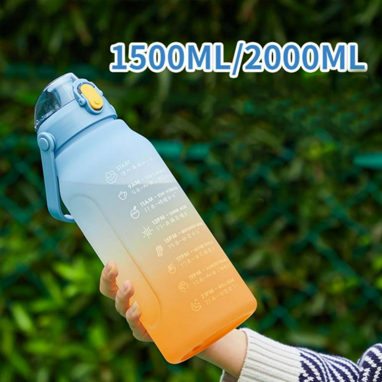 Uspeedy Motivational Water Bottle 64oz, Half Gallon Water Bottle with Straw  Leak Proof Water Bottle with Time Marker , Large Straw Cooler Water Bottle