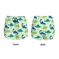 thumbnail image 6 of Sigee Cute Dinosaur Blue Green for Women's Athletic Shorts High Waisted Running Shorts Pocket Sporty Short Gym Elastic Workout ShortsSmall, 6 of 9