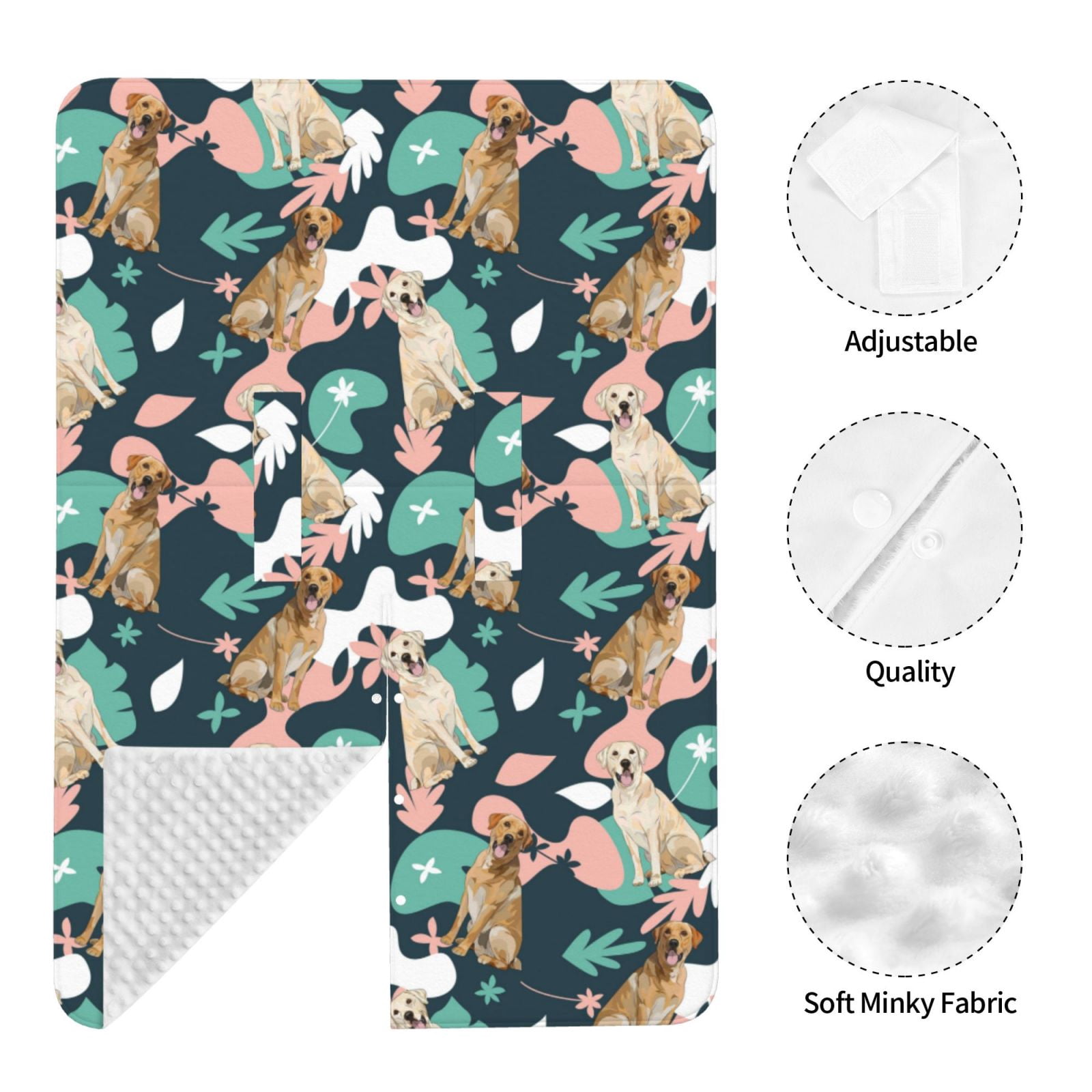 Car Seat Cover Baby - Labrador Retriever Dog Green Pink Breathable Infant Car Seat Cover for Baby Carseat, Lightweight Comfort Baby Essentials Must Haves Newborn Stuff for Girl Boy