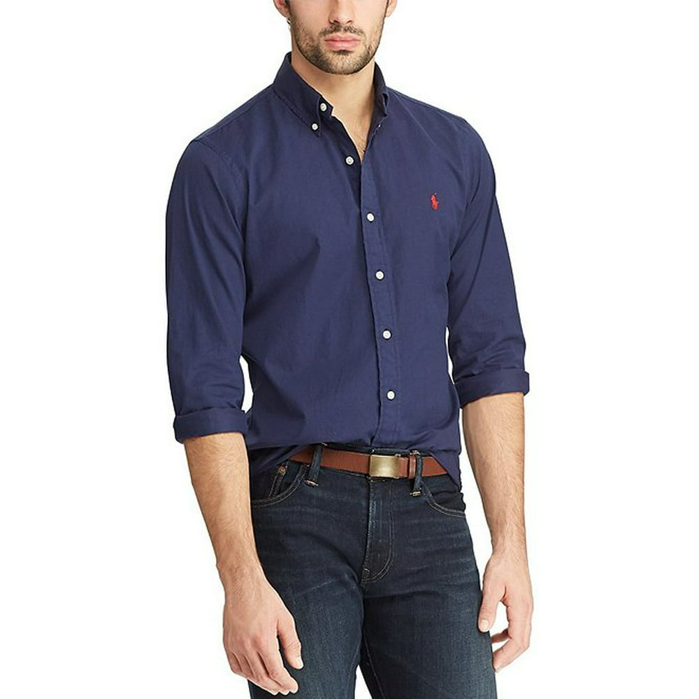 Ralph Lauren - Men's Ralph Lauren Button Up Long Sleeve Shirt, Navy ...